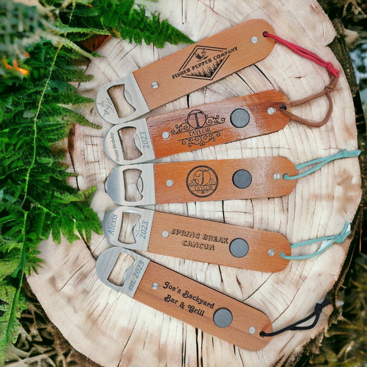 Custom Eagle Inlaid Bottle Opener with Dark Walnut || Great addition to any bar, kitchen, or as a unique gift.