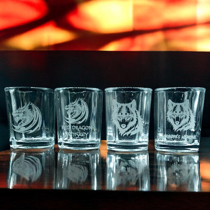 Matching Shot Glasses for your Custom Glass Moonshine Jug